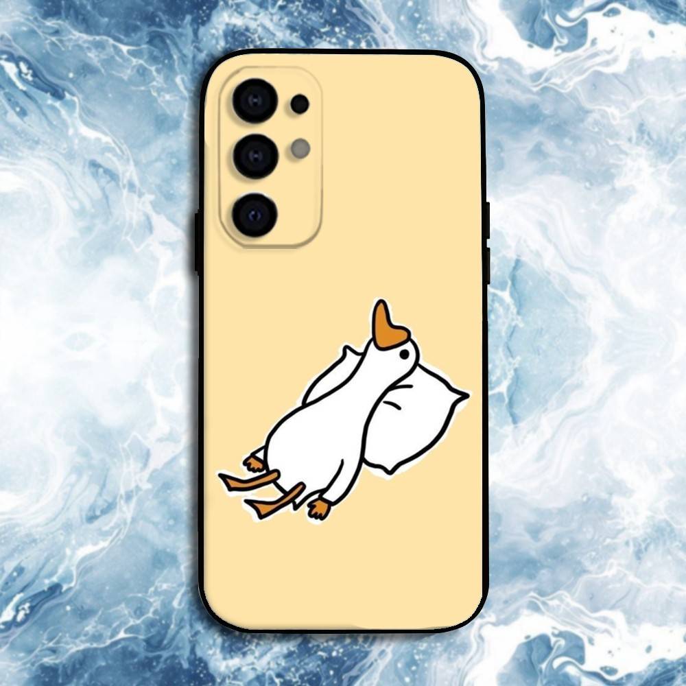 Cartoon Cute Goose  Phone Case For Samsung S25,S24,S23,S22,S21,S20,Plus,Fe,Lite,Others Black Cover