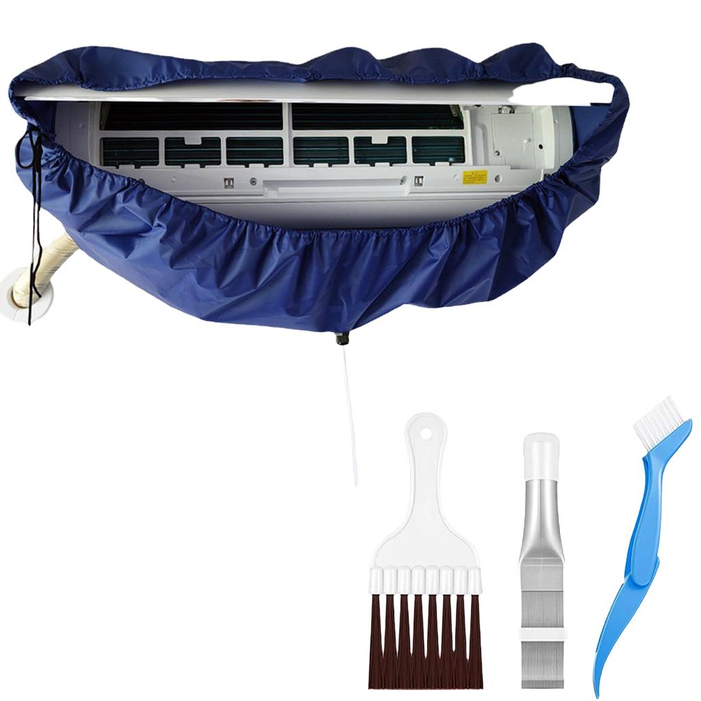 Conditioner Cleaning Cover with Catch Bag, Includes Brown Brush, Comb and Folding Brush for Maintenance