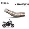 Stainless Steel Exhaust Silencer with Backpressure Drum for CFMOTO NK400/NK650