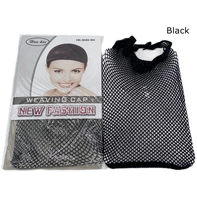 

One Head High Elastic Invisible Mesh Cap Mesh Plate Wig Style Fixed Hair Net Hair Cover Wig Wear Handy Gadget Black 3