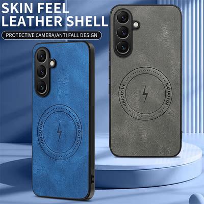 Sheepskin Vintage Magnetic Leather Soft Case  For Samsung Galaxy A06 A07 A14 A15 A16 A17 A36 Silicone Bumper Shell Phone Cover