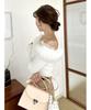 Lily Brown Voluminous Tulle Docking Knit LWNT251072 White Women's