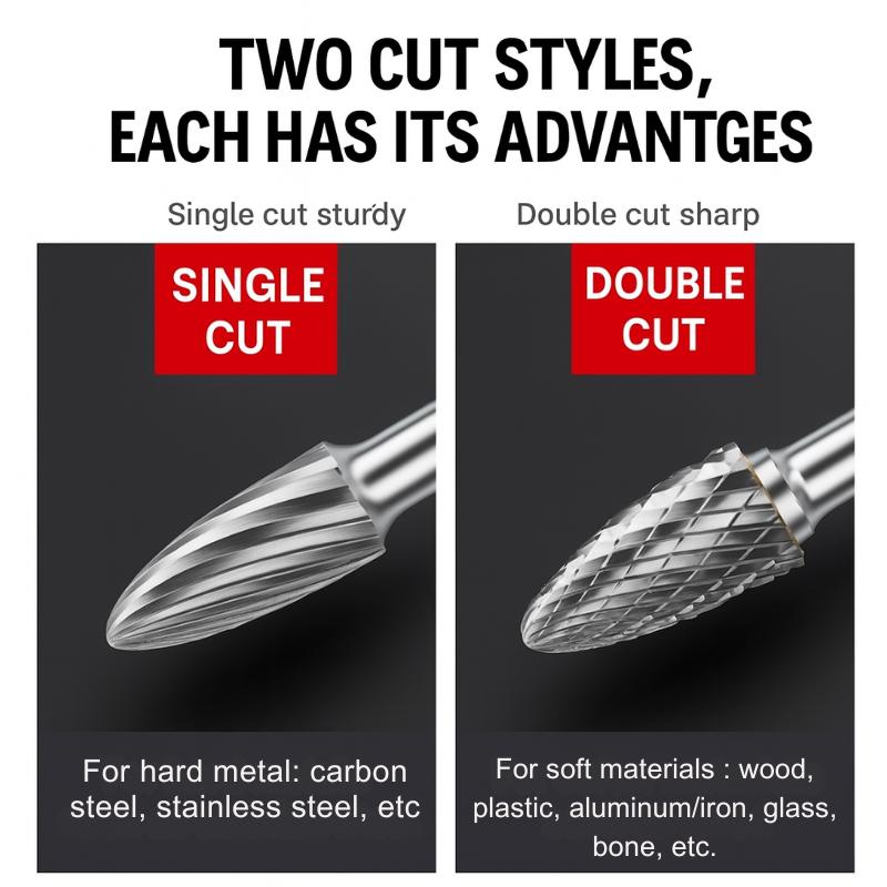 10PCS Carbide Burr Set Compatible with Dremel 1/8" Shank Die Grinder Rotary Tool Rasp Bits Wood Metal Carving Electric Grinding