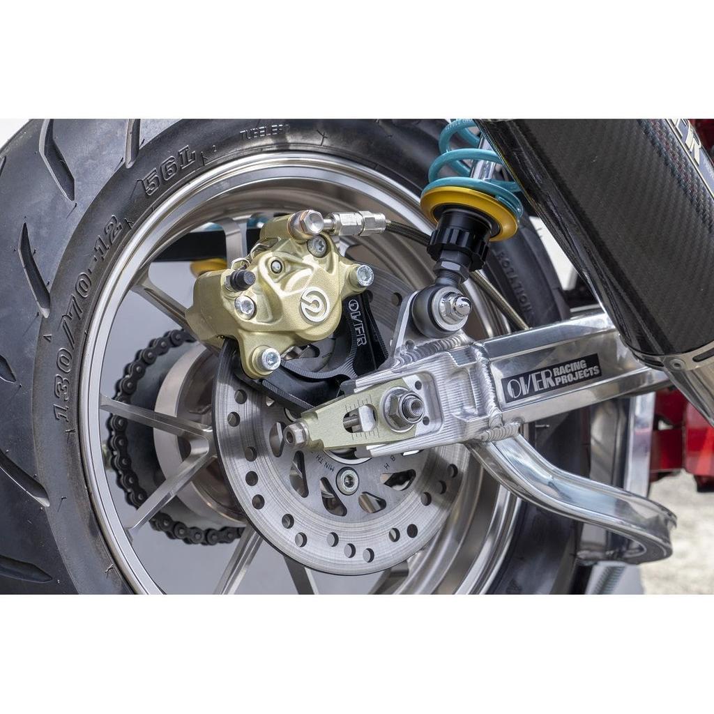 OVERRACING Rear Caliper Support, Up Mount (Upper Side) for Brembo 2-Piece (Crab) Caliper, Silver, MONKEY125, 83-012-21