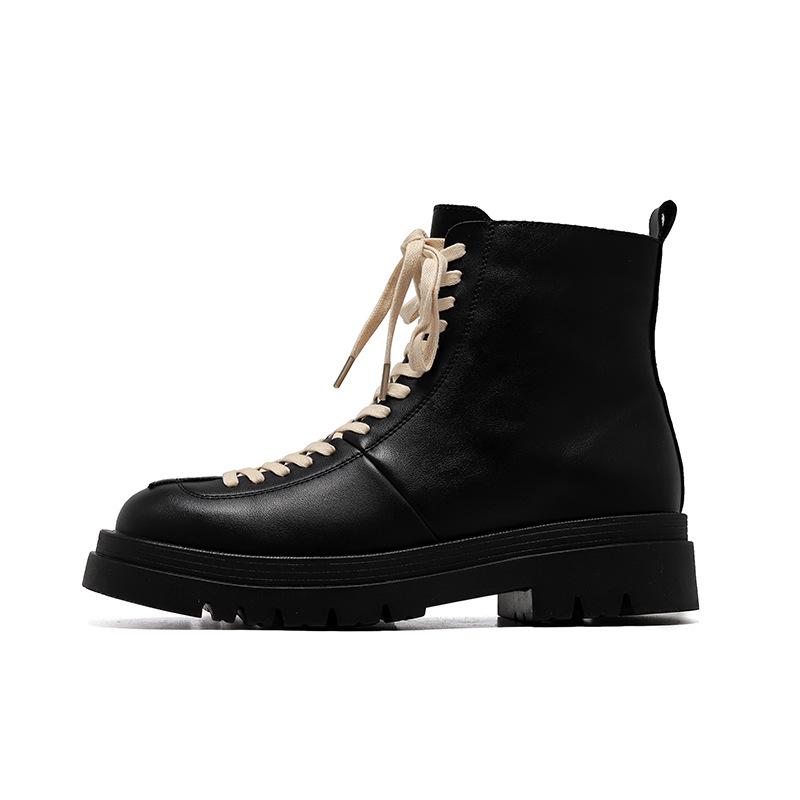 

Тренд осени 2024 года: высокие ботинки Martin с круглым носком и подошвой средней толщины 42 чёрный