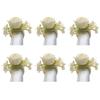 Pack of 6 Realistic Flower Napkin Rings Table Decorations for Wedding Banquets