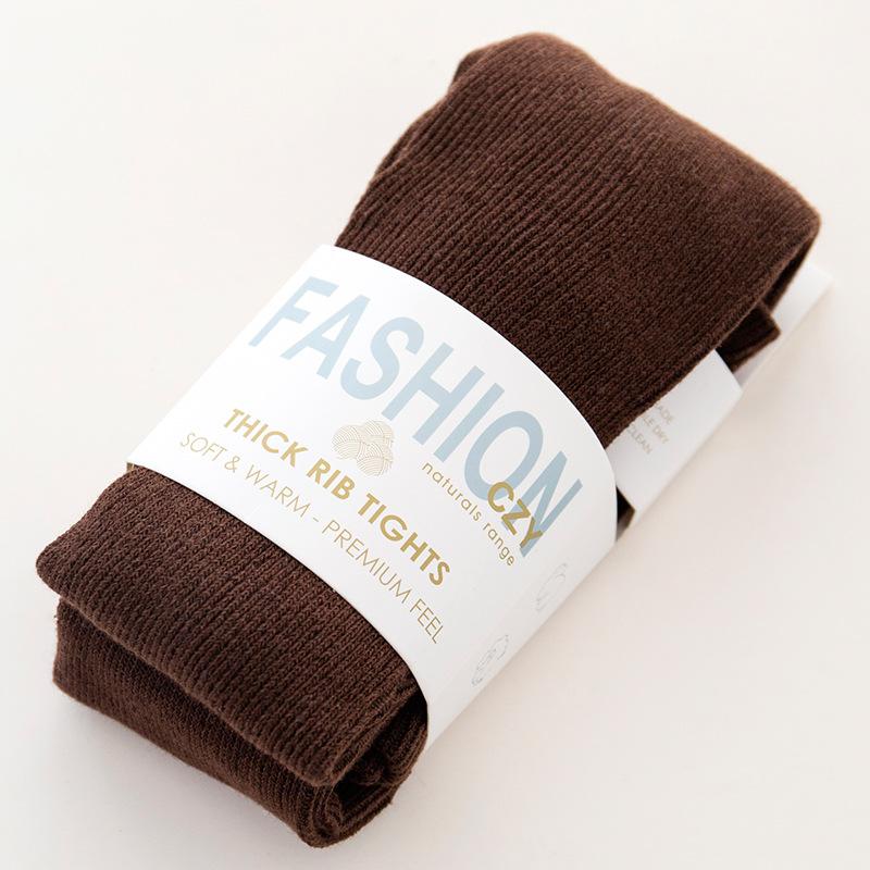 Tlusté teplé pruhované dámské punčochové kalhoty Podzim Zima Punčocháče Bavlněné Pletené punčochy Vícebarevné Collant