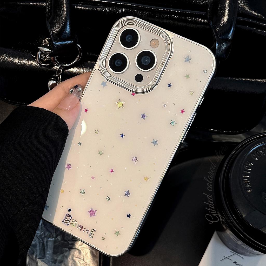 Gilded Ins Korean Star Apple 15 Mobile Phone Case 16pro Max Suitable for IPhone 13 Anti fall 14 Niche 11