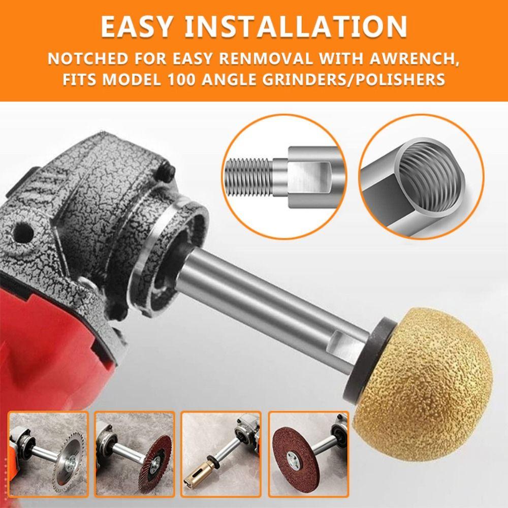 Steel Thread Adapter Extension Rod M10 M14 Power Tool Angle Grinder Connecting Rod 65/80/95/115mm Grinding Connection Adapter