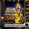 Wandteppich Cristiano Ronaldo Benutzerdefinierter Name Text Personalisierter Wandbehang Teppich Heimwanddekoration