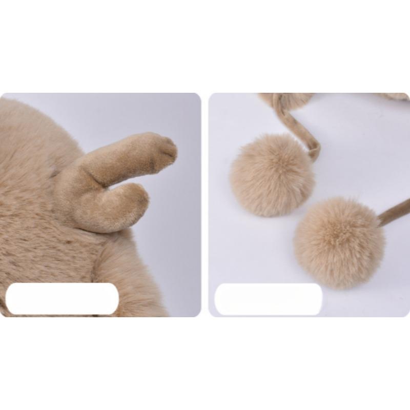 Autumn Women's Antler Plush Thickened Thunderbolt Hat Winter Big Head Circumference Outdoor Cold Fashion Ear Protection Cap