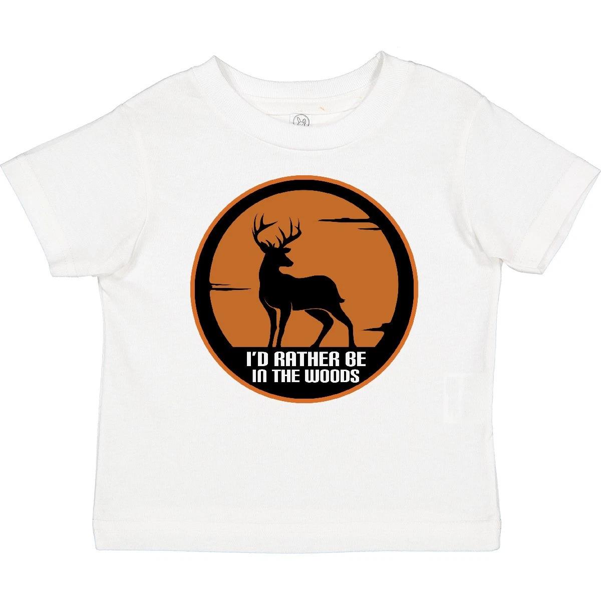 Inktastic Deer Hunting Rather Be In The Woods Baby T-Shirt Season Bowhunting 140