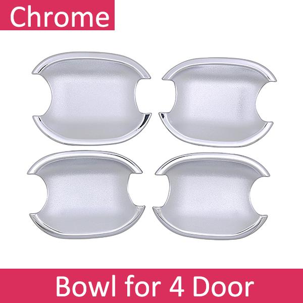 For Peugeot 207 207SW SW CC 2006~2014 07 Black Carbon Fiber Car Handle Or ABS Chrome Door Handles Cover Accessories Cap