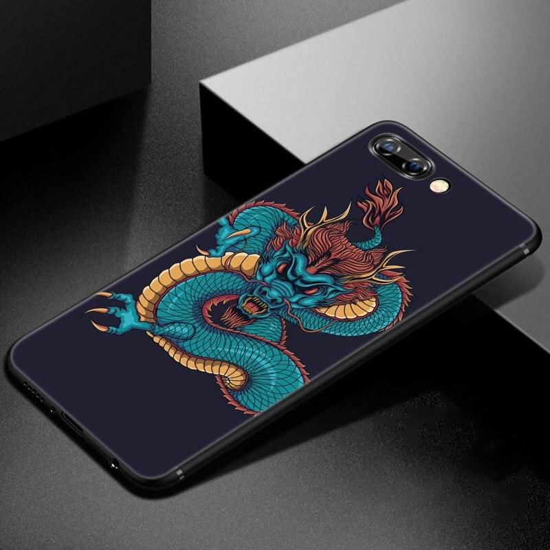 Cartoon Dragon Phone Case For Huawei Honor 7A 8A 9X 20 Pro 8 10X Lite 7S 8C 8S 8X 9A 9C 10i 20i 30i 20E 20S Soft TPU Black Cover