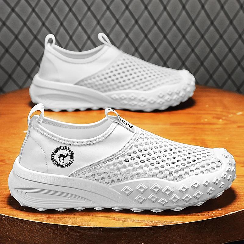 Fashion Men Casual Shoes Fashion Summer Shoes Mesh outdoor Breathable Slip-on Flats Men Sneakers Comfortable Water Loafers Zapatillas