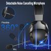2.4G Wireless Gaming Headset Bluetooth Headphones with Detachable Noise‑cancelling Mic 50mm Driver LED Light for PC PS4 PS5
