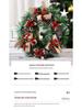 Love of the Harbor Christmas Rattan Wreath for Window or Door Display
