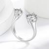 2026 Fashion Colored Treasure Women's Ring Double Diamond Eight Hearts Eight Arrows Plated S925 Silver High-end Jewelry