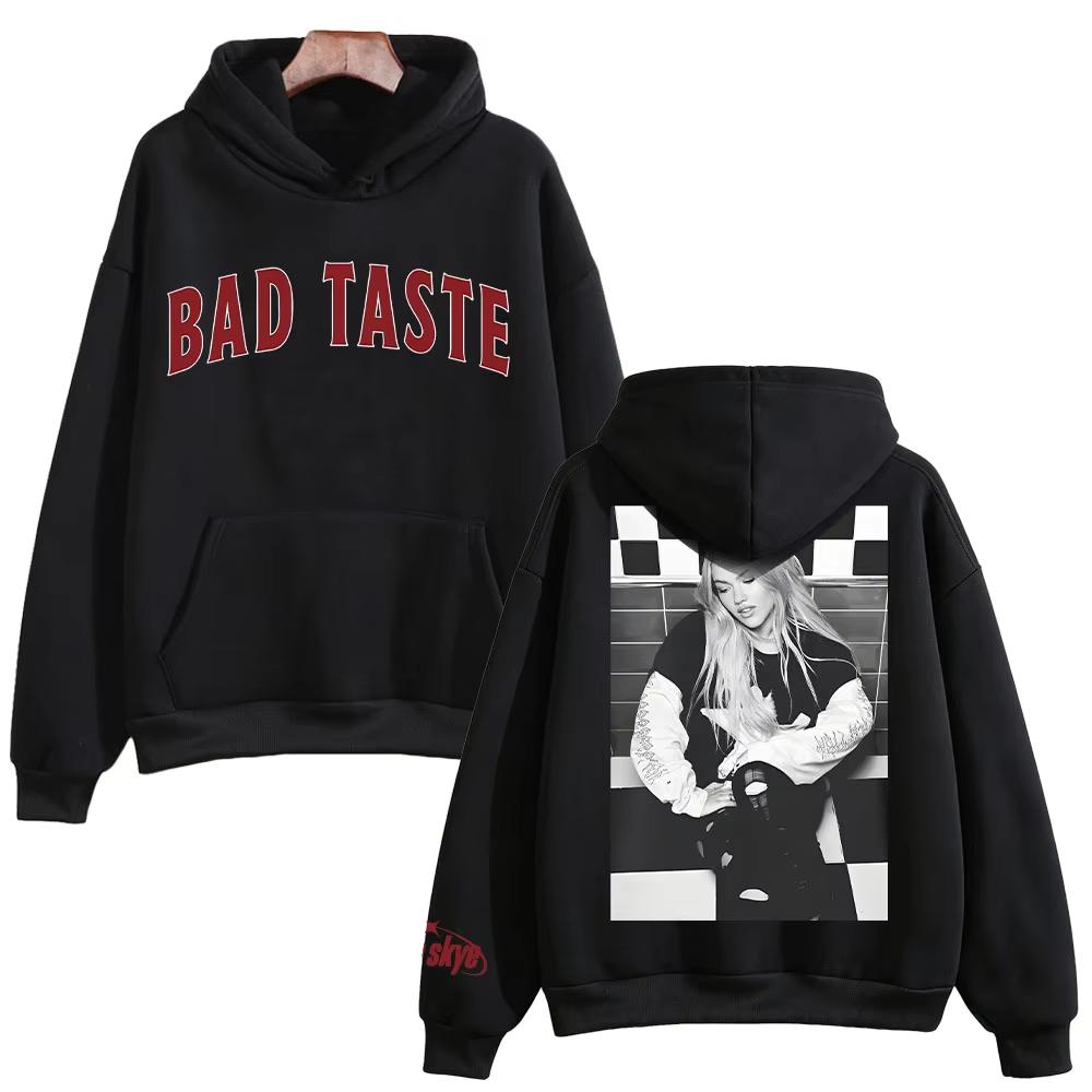 Reya Skye Bad Taste Photo Hoodie Unisex Vintage Graphic Print Long Sleeve Clothes Casual Streetwear Fan Gift Tops Sweatshirts
