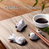 BUYUP Chopstick Set of 5 Cute Japanese Cat Chopstick Brush Miniature Small Interior Ceramic Rests, Cats, Style, Lucky, Happy, Pillow, Rest, Ornament,