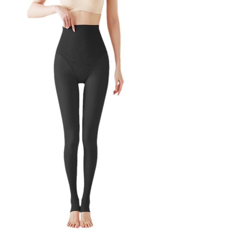 High Waist Slimming Nude-Look Fleece Leggings for Tall Women – Spring/Autumn