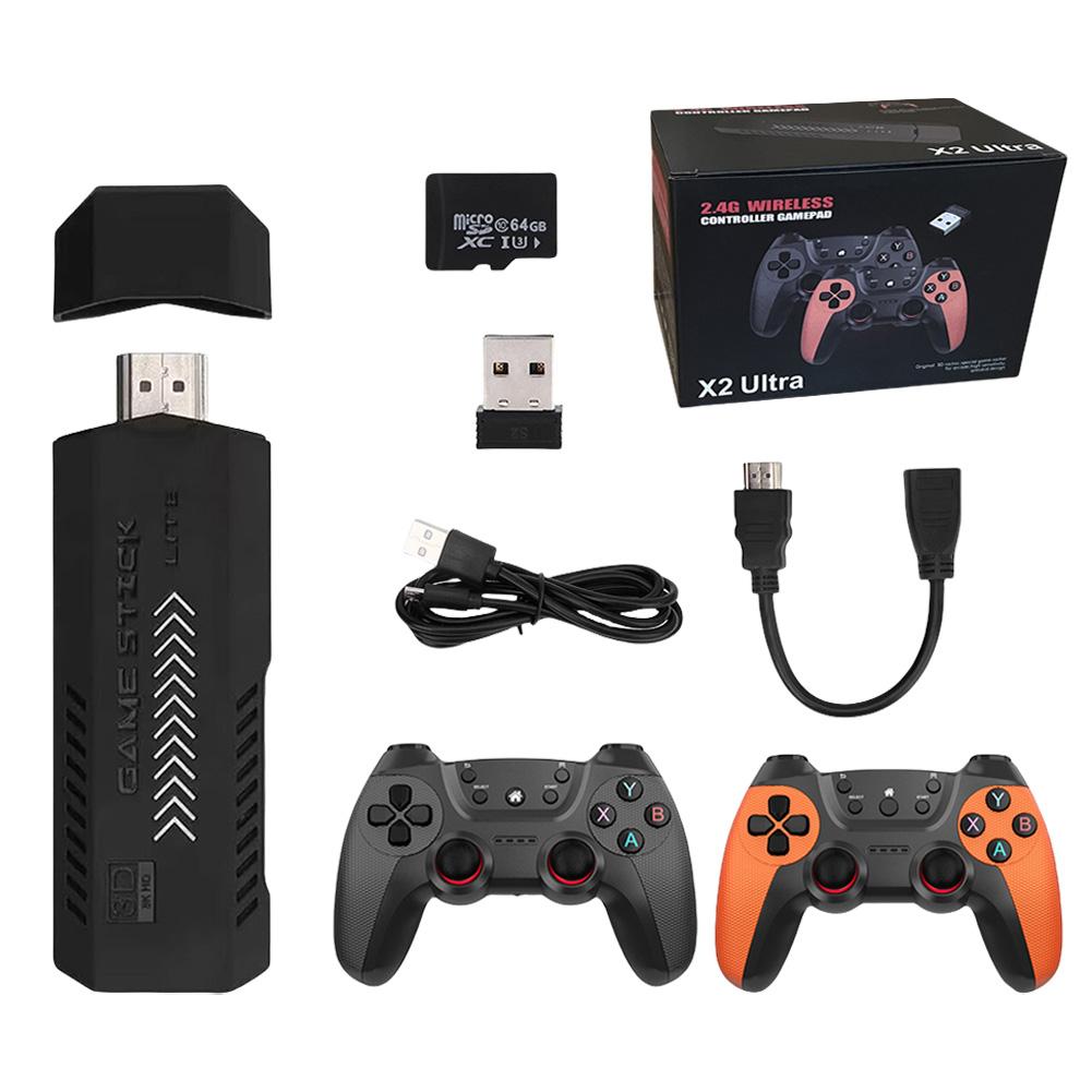 Retro Game Stick with 2.4G Wireless Controller Plug and Play Video Gaming Console 4K HDMI-compatible Output for TV Game Lovers