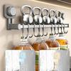 Suction Cup Kitchen Hook Rack No Drilling Storage Rack with Hooks for Pots, Pans, Spoons, Knives Wall-mounted Storage for Items