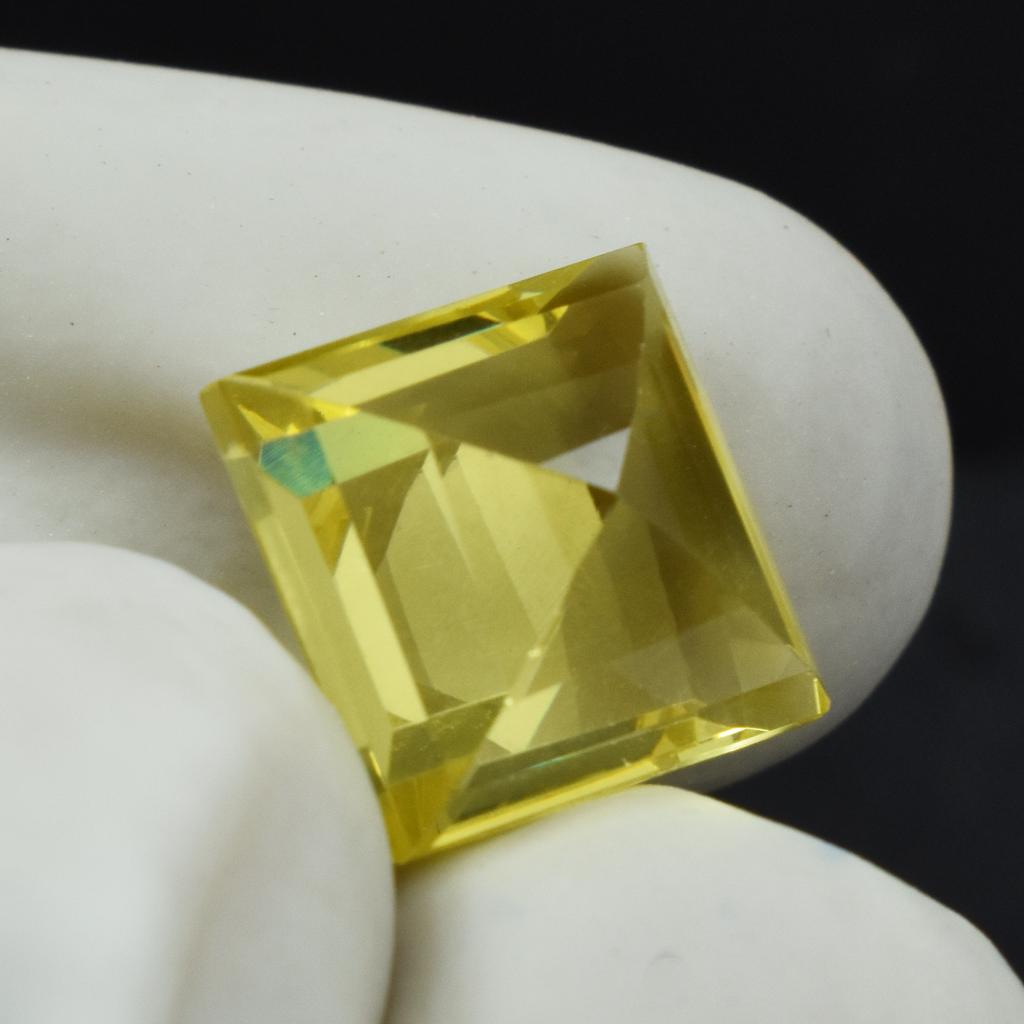 Amazing Yellow Sapphire 9.60 Ct Square Shape Loose Natural Gemstone CERTIFIED