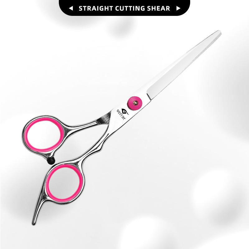 Pink Cap Stainless Steel Professional Barber Thinning Scissors for Bangs and Hair Salon Use