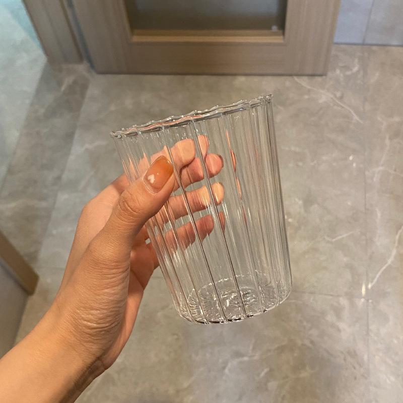 Simple High Borosilicate Heat-Resistant Glass Transparent Coffee Cup Cold Drink Water Cup Pudding Cup