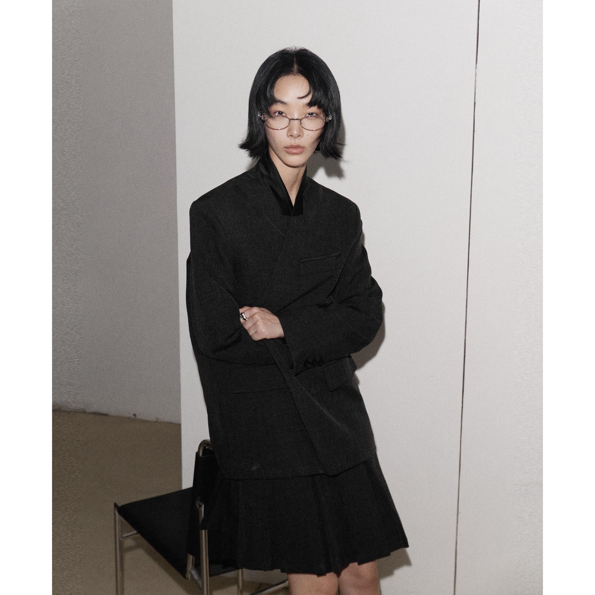 Дизайнерский Контрастный Блейзер Женский Осенне-Зимний Колледжный Стиль Утепленный Стеганый Маленький Костюмный Топ S