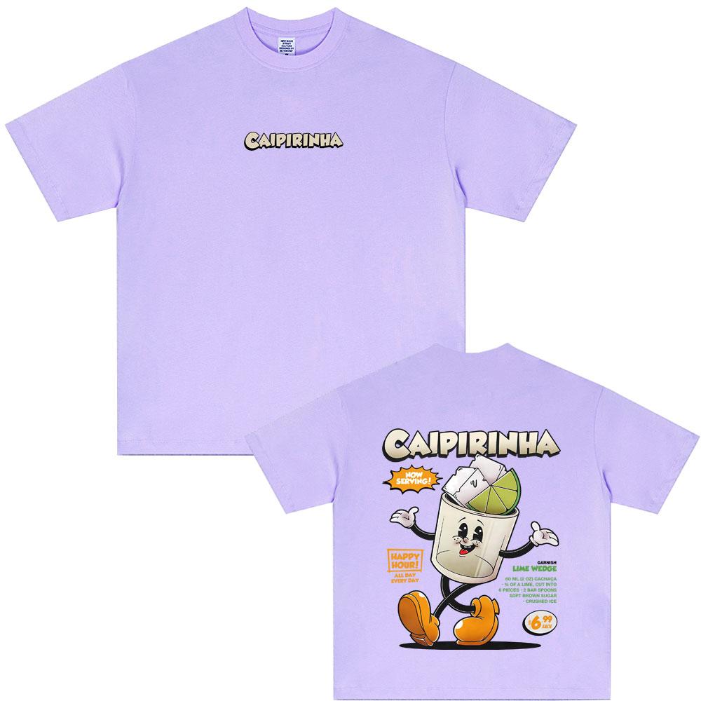 Caipirinha Cocktail Funny Meme T-shirt Men Women Clothing Art Aesthetic Short Sleeve T Shirt Male Casual Cotton Vintage T-shirts