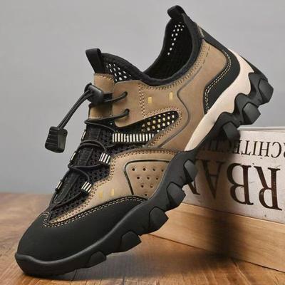 Herrenschuhe Frühling atmungsaktiv hohl lässig Bachschuhe Herren Ein-Pedal leicht rutschfest Outdoor-Sportschuhe