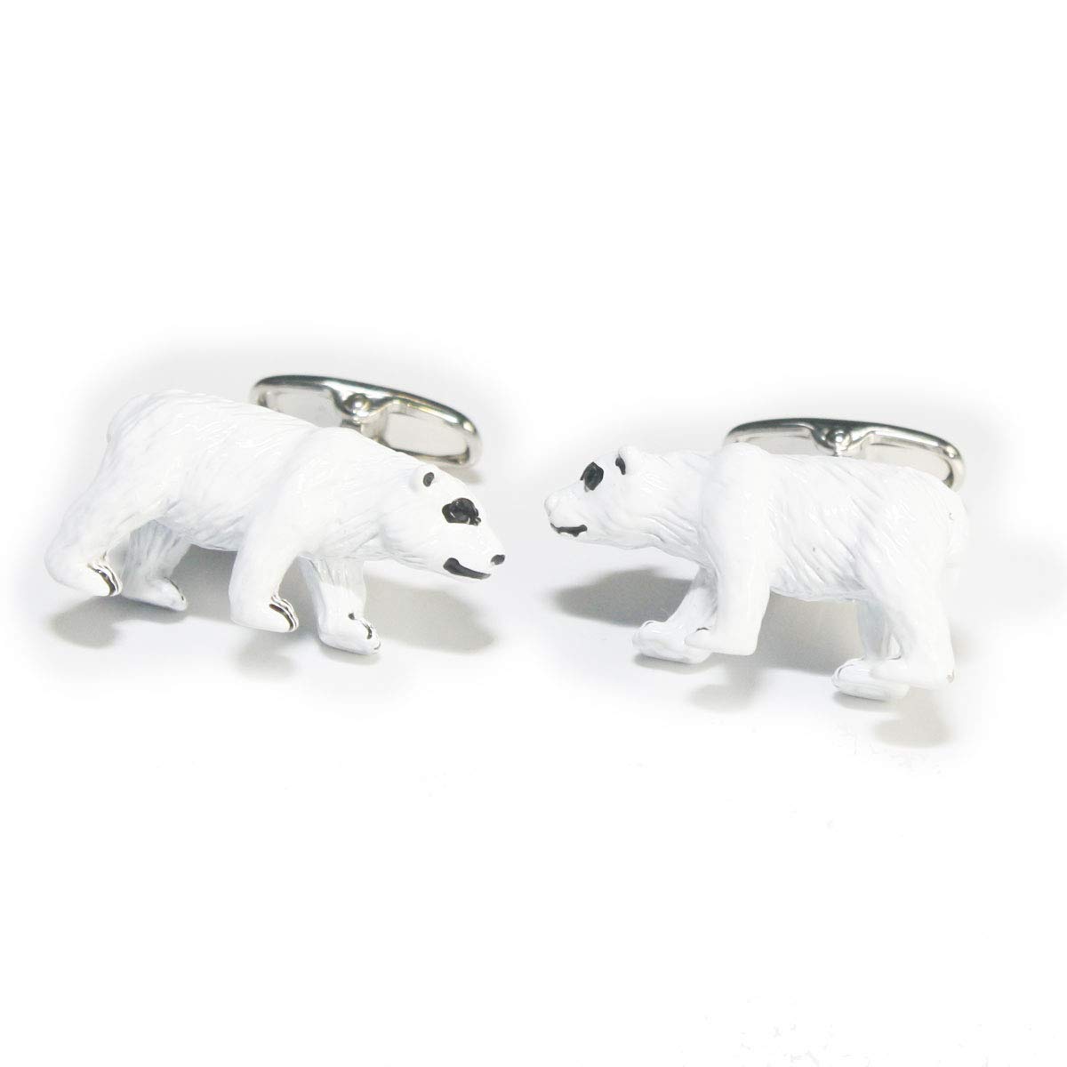 

Запонки Kamakura Cufflinks Workshop с мотивом белого медведя cf078 [Запонки/Запонки] белый