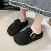 Fashion 2024 Brand Women's Shoes Baotou Women's Slippers Fashion Belt Buckle Casual Slippers Women Hot Sale Slingbacks Flat Slippers