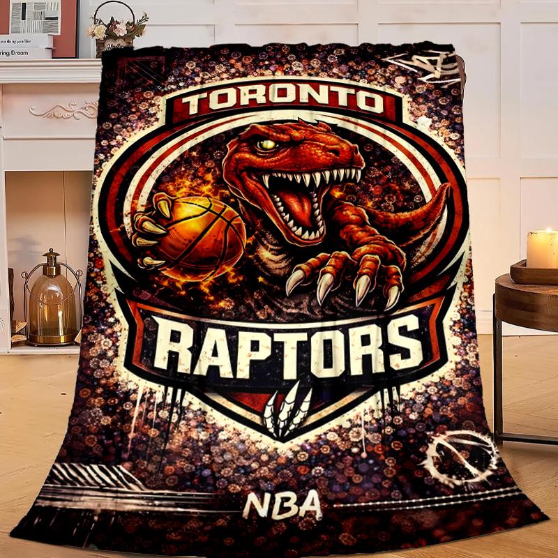 Raptors Basketball Logo Blanket Flannel Throw for Sofa, Travel, Camping, Livingroom, Office, Chair and Bed Soft and Warm Holiday Gifts