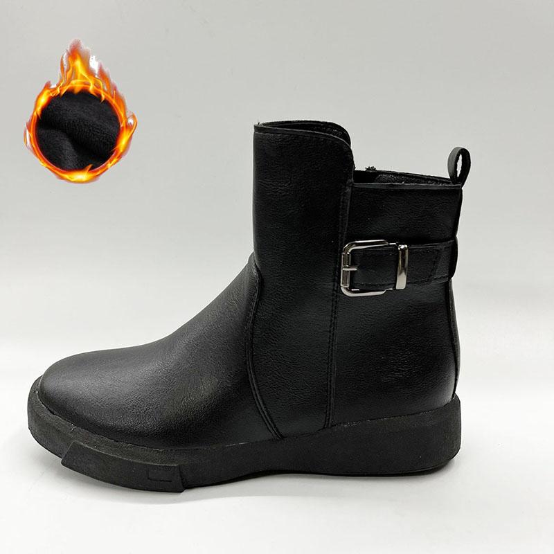 2024 Neue Chelsea Boots für Damen Herbst Winter Damen Schuhe Retro Lässig Flache Stiefeletten Damenmode Plateau Kurze Stiefel