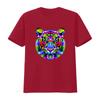 Tiger Face Neon T Shirt Wild Life Animal Rave Music Unisexs Vintage Washed Soft Fashion Comfortable Stylish Slightly