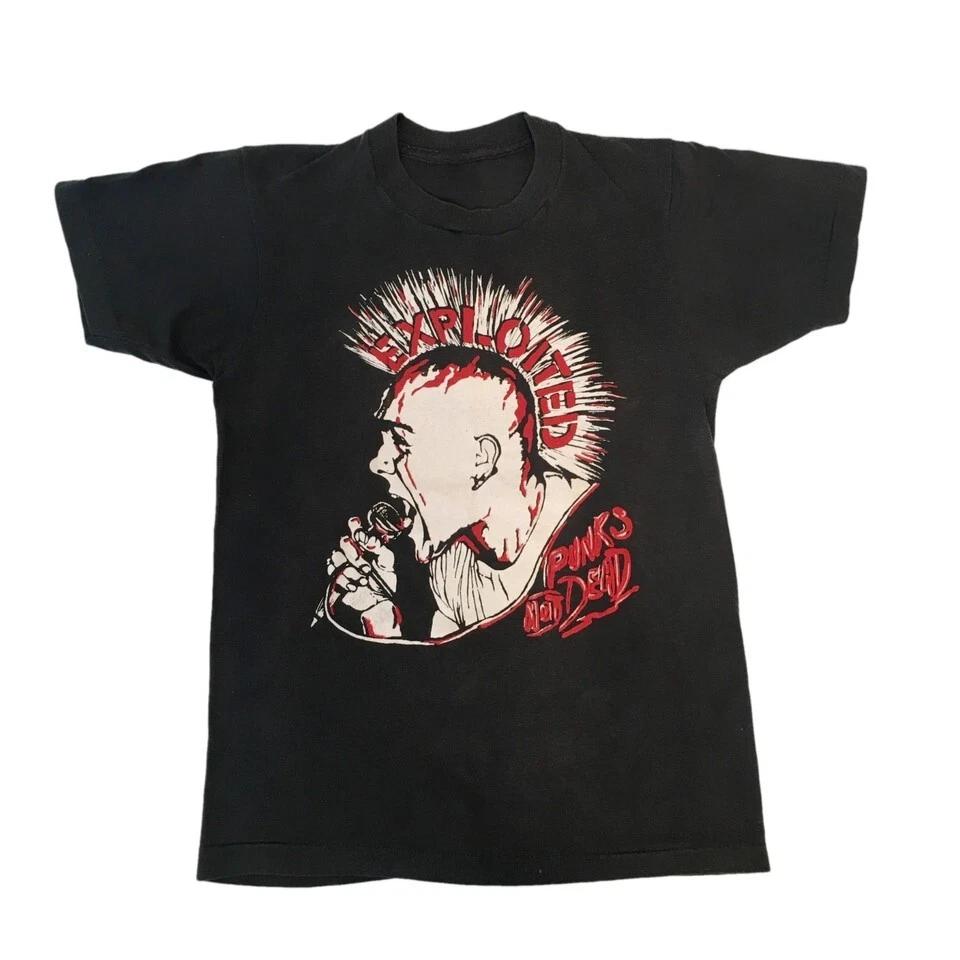 Рубашка Exploited Punks Not Dead классическая черная унисекс S-4XL 2XL