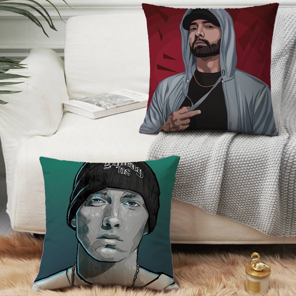 Eminem 8 Mile Hip Hop Rapper Pillow Case Home Decor Throw For Sofa Bed Car Room Decor Gift Idea