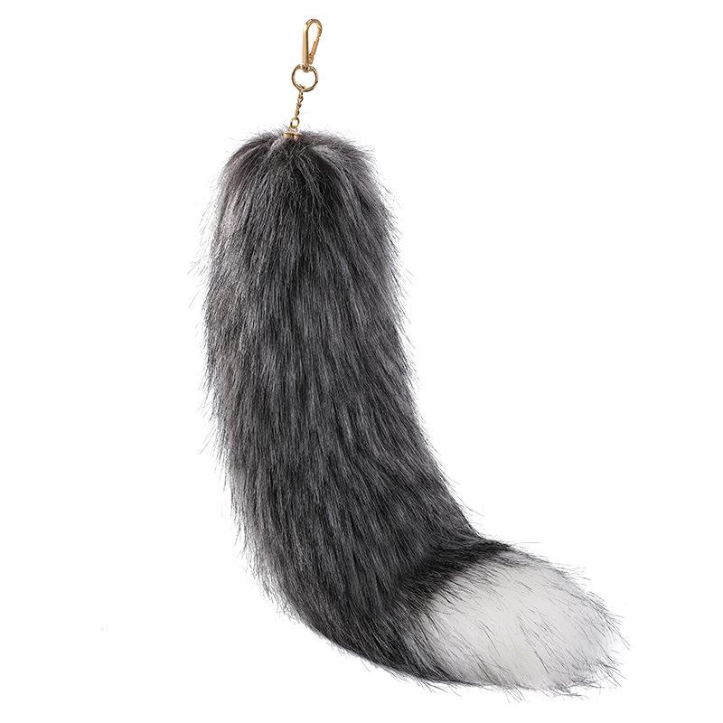Faux Fur Fox Tail Bag Charm - Schoolbag & Car Keychain Accessory