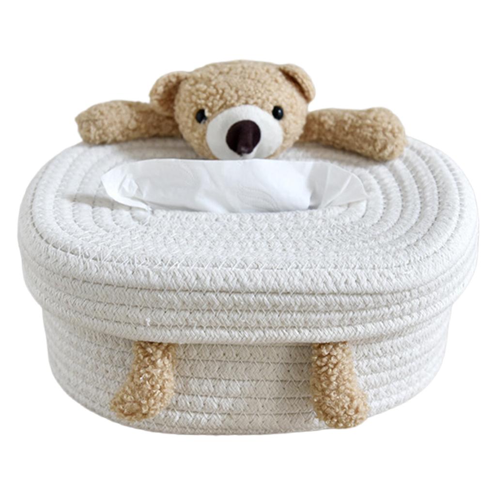 Multi Functional Tissue Dispenser Home Essential Tissue Box with Unique Bear or Rabbit Shape for Modern Decors