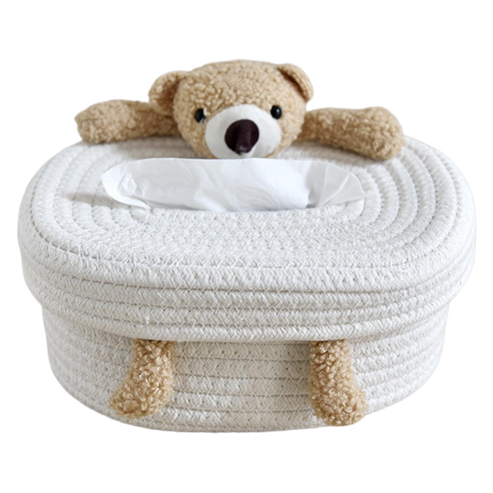 

Multi Functional Tissue Dispenser Home Essential Tissue Box with Unique Bear or Rabbit Shape for Modern Decors A