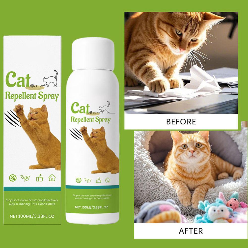 Mobilya için 100ml Kedi Tırmalama Önleyici Sprey Güvenli Çizilme Önleyici Sprey Kediler Kanepe Halı Korur Evcil Hayvan Davranışı Eğitim Yardımcısı