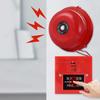 4 Inch Manual Call Point Fire Alarm Resettable Pull Station Metal Fire Control 100db Internal Strike Type Electric Bell
