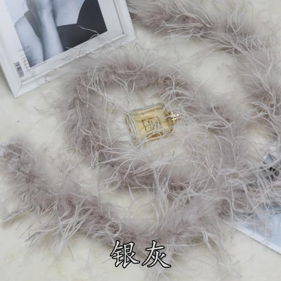 Blue 1PLY Natural Ostrich Feather Boa Fluffy Plume Ribbon Shawl DIY Sewing Trim for Wedding Christmas Party Dress Costume Accessories