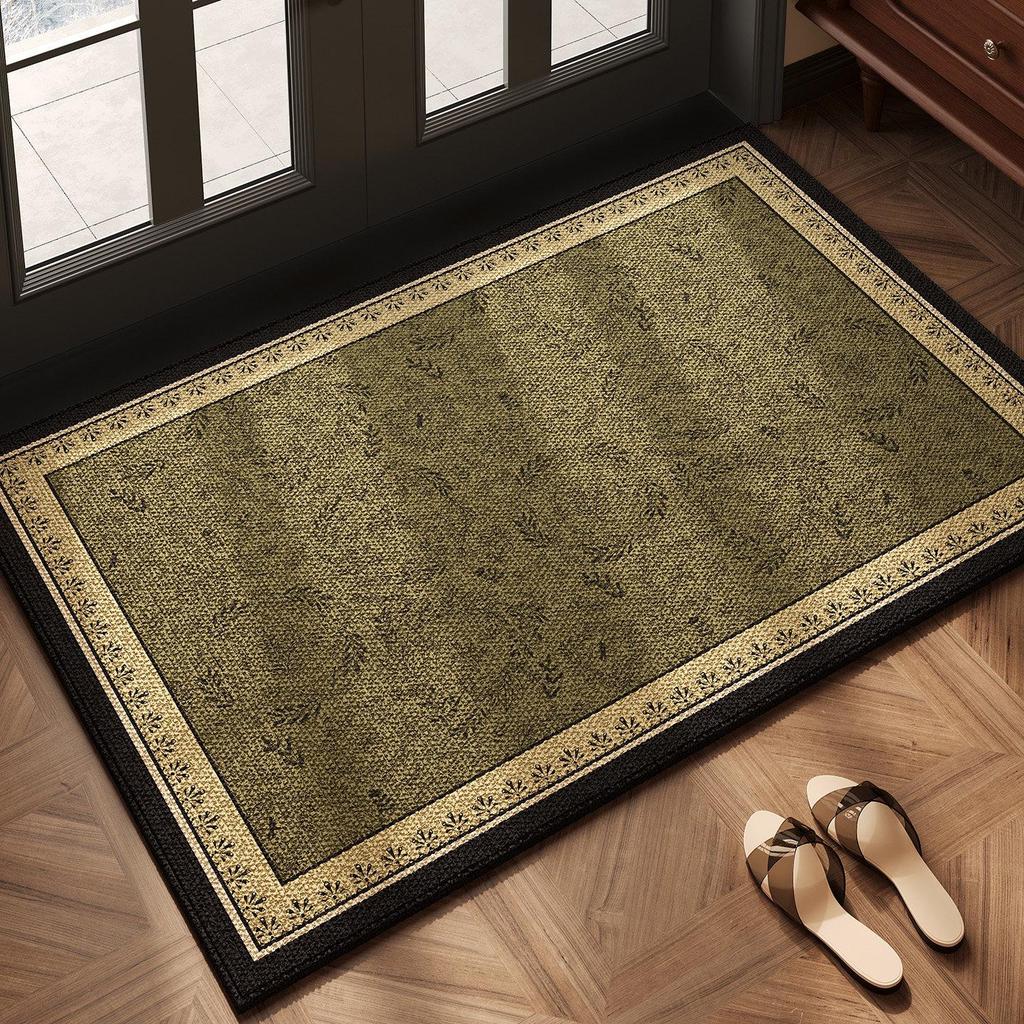 Vintage Door Mat: High-End, Non-Slip, Easy Clean, Cuttable, Dirt-Resistant, Wash-Free for Home Use