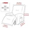 4Pcs In 1 Seat Jacquard Recliner Sofa Cover Modern Recliner Chair Covers Stretch Couch Slipcovers Armchair Slipcovers Decor