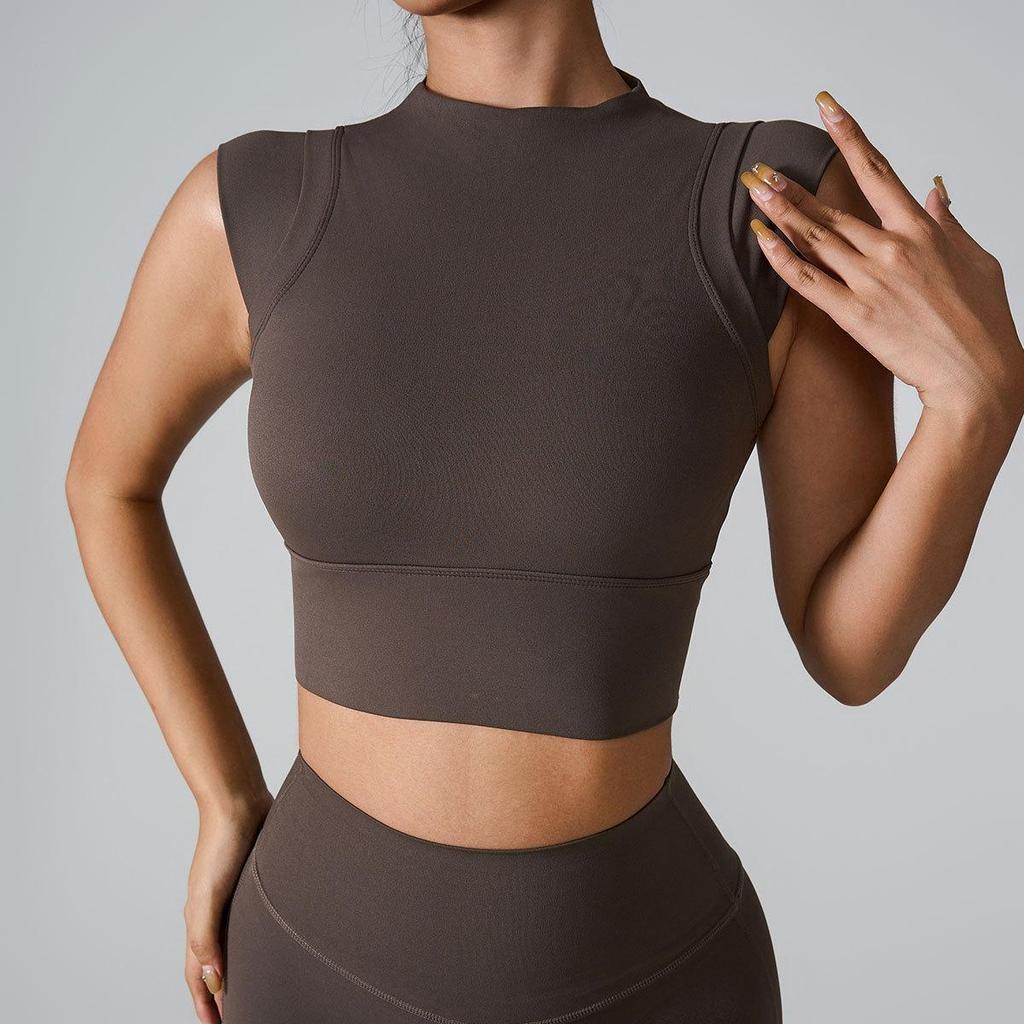 European and American High-Elastic Nude Sports Bra - Yoga Shaping Fly Sleeve