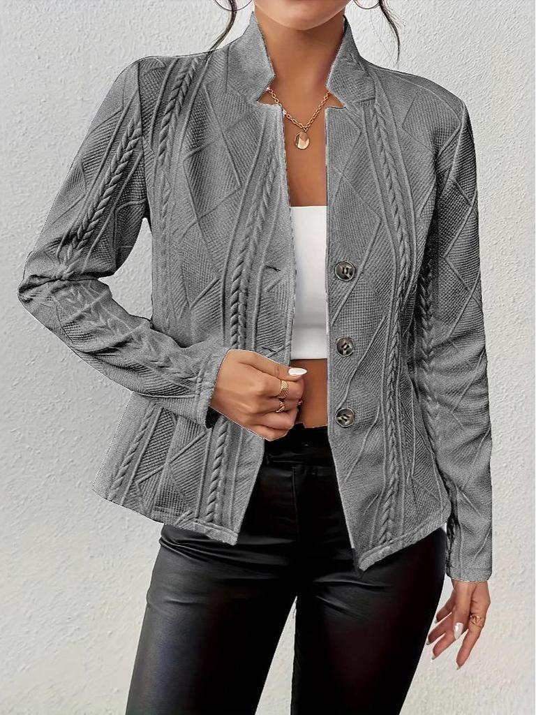 2026 Women's Autumn/Winter Fashion Casual Button Pattern Blazer